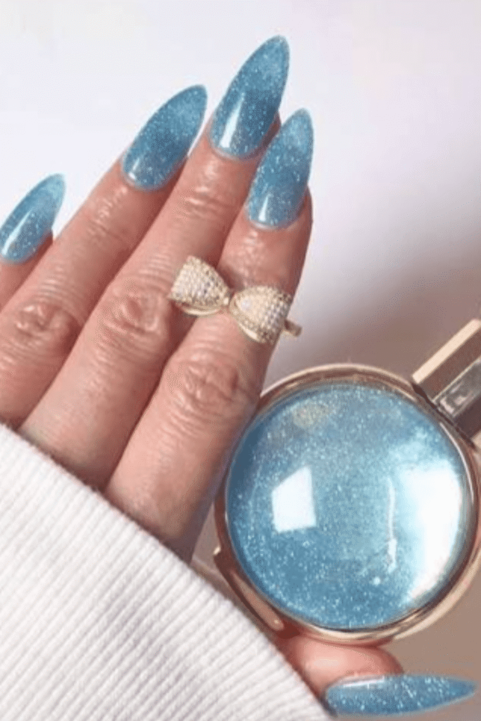 Blue Icy Jelly Nails