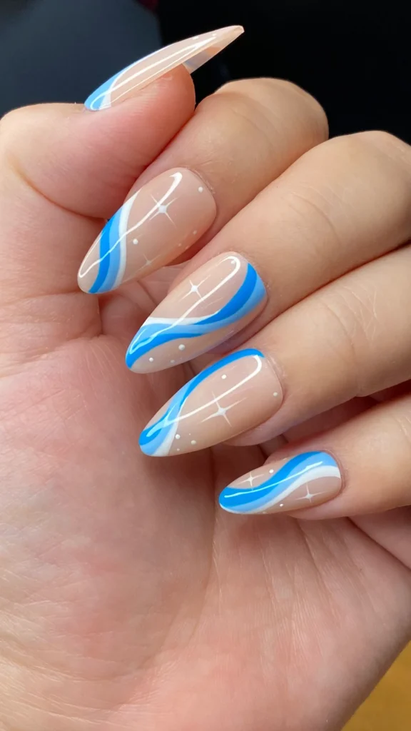 Soft Blue Abstract Blocks
